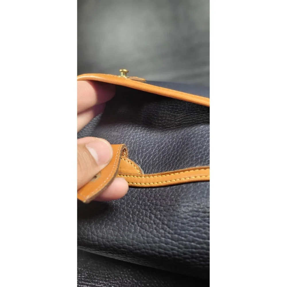 Vintage Dooney & Bourke Green Leather Equestrian Crossbody Medium Essex Purse !!